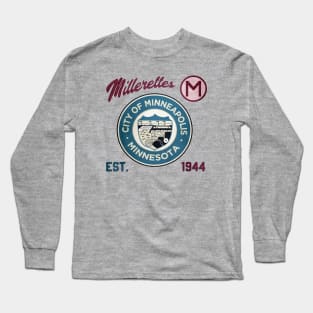 Minneapolis Millerettes • AAGPBL Patch • Minneapolis, Minnesota Long Sleeve T-Shirt
